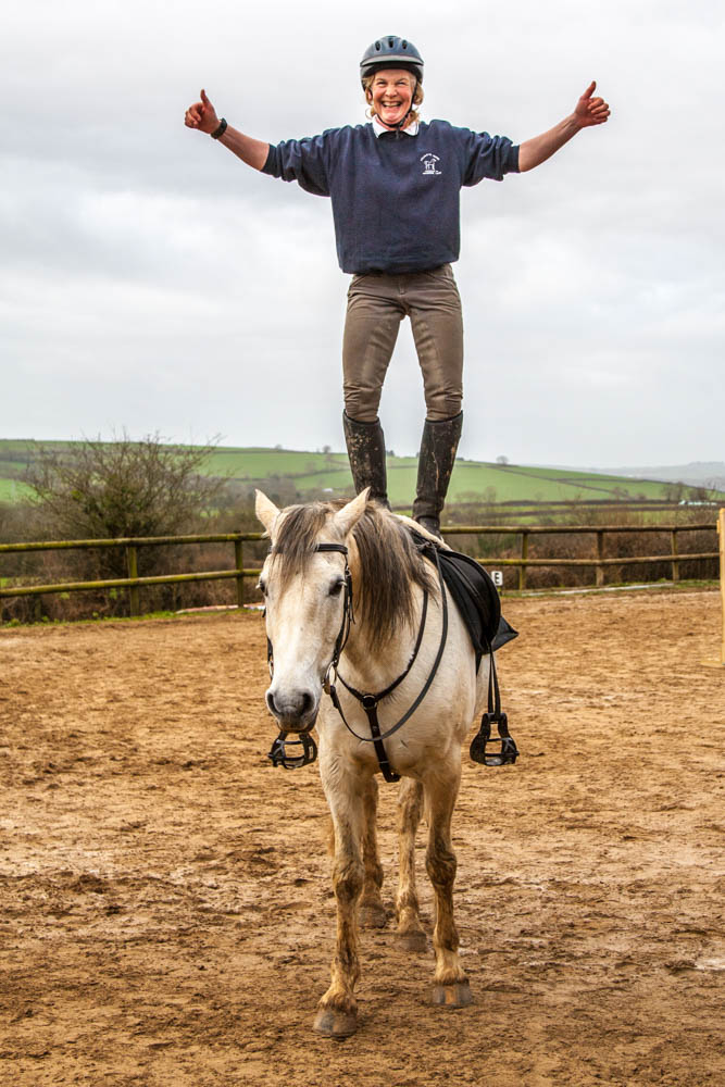 Jane showing off on Rainbow!