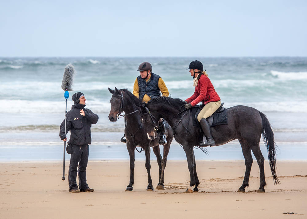 Kowloon and Romulus preparing for a take.